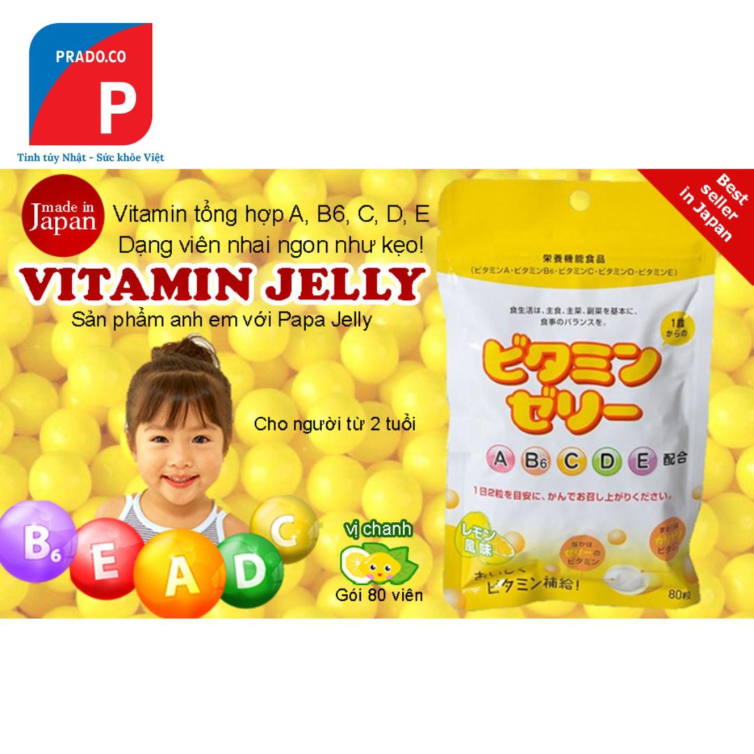 Kẹo viên nhai mềm Vitamin Jelly Nhật Bản - kẹo cho trẻ biếng ăn