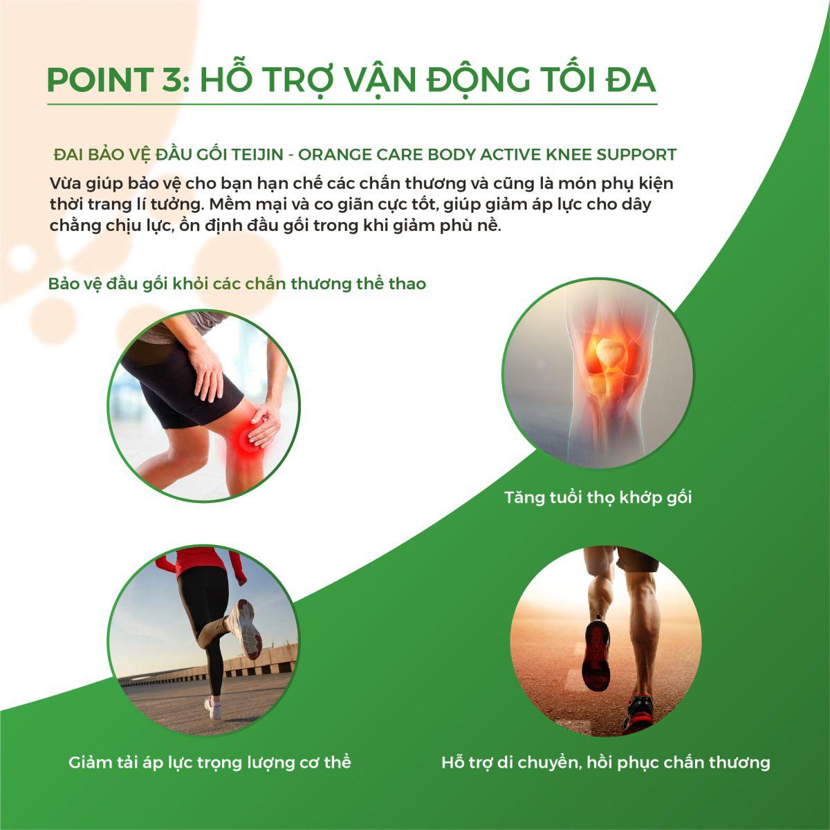 (Size M) Bảo vệ đầu gối Orange Care Teijin (Size M) Bảo vệ đầu gối Orange Care Teijin
