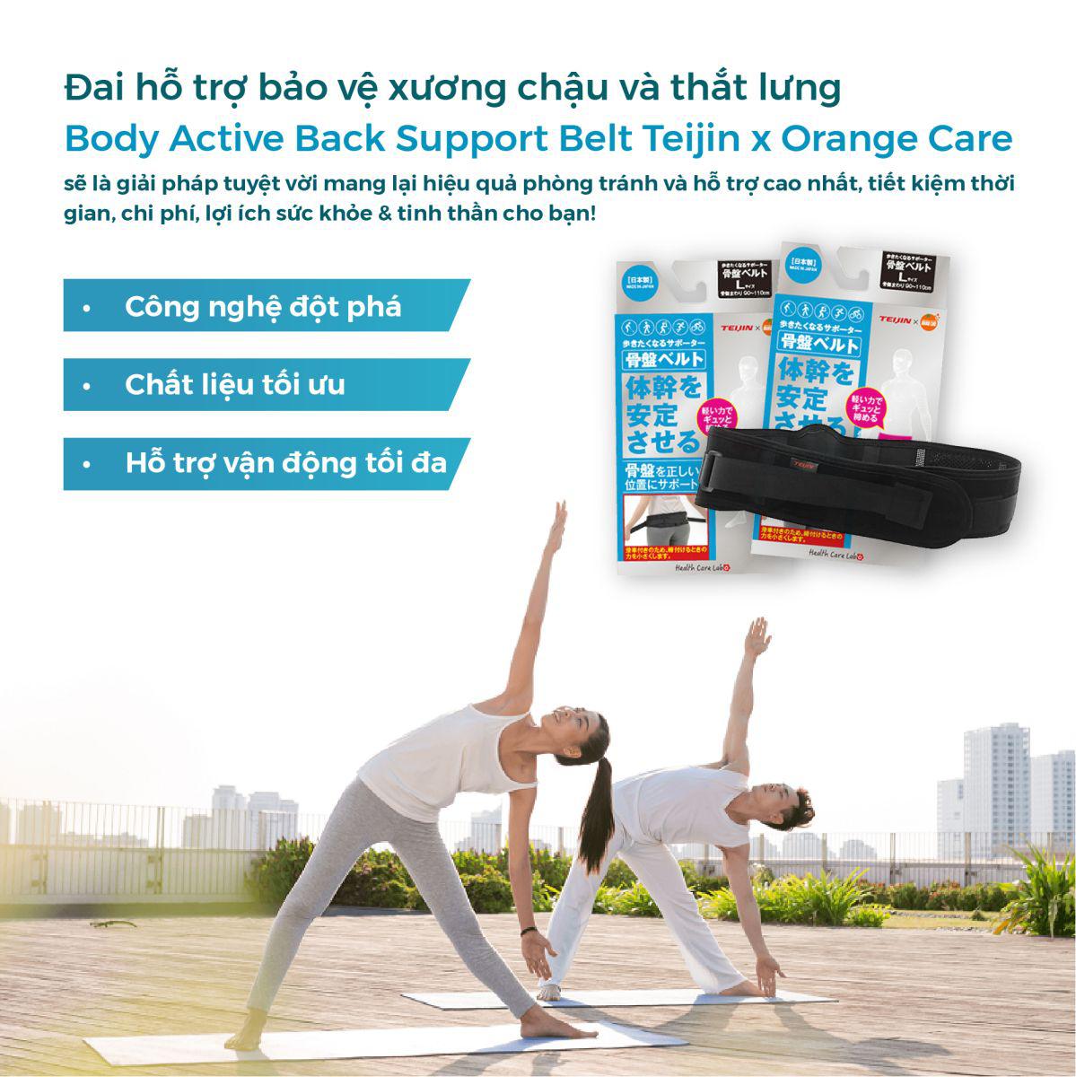 (size L) Đai hỗ trợ bảo vệ thắt lưng và xương chậu Orange Care Teijin (size L) Đai hỗ trợ bảo vệ thắt lưng và xương chậu Orange Care Teijin
