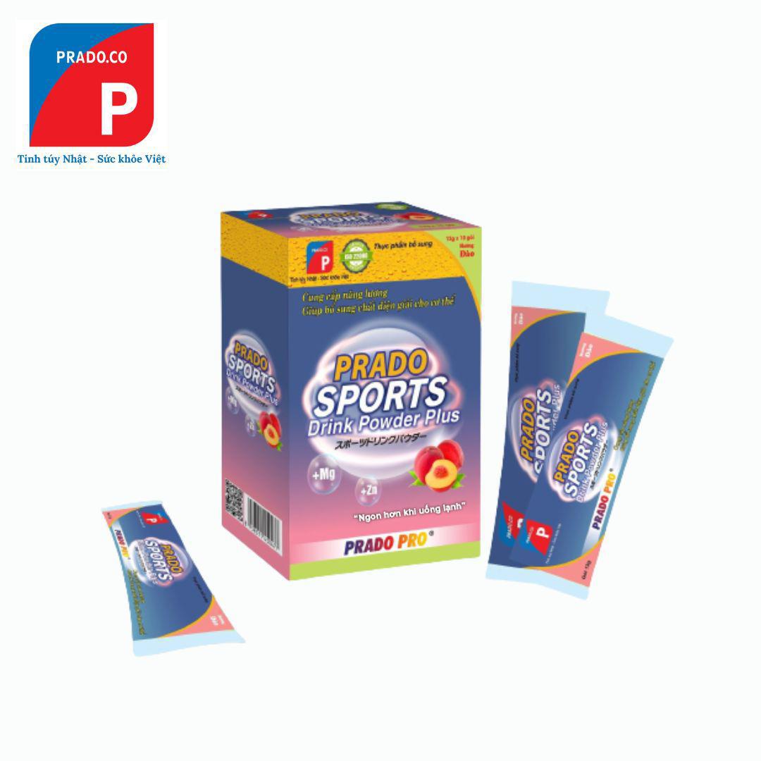 Prado Sports Drink Powder Plus 13g (Bù điện giải - Hương Đào) Prado Sports Drink Powder Plus 13g (Bù điện giải - Hương Đào)